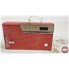 Image 3 : Vintage Sony Model Gendis Transistor Radios (2) : (Work) : Green & Pink : c/w Ear Phone (Both Measur