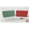 Image 4 : Vintage Sony Model Gendis Transistor Radios (2) : (Work) : Green & Pink : c/w Ear Phone (Both Measur