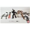 Image 1 : Horse Tack Combo : Bits ; Rope Halter ; Hoof Trimmers ; Leather Straps