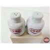 Image 3 : Vintage Combo : Automotive Fuses ; Tire Repair Tin ; Esso Iosol Tin ; Co-op Salt & Pepper Shakers (T