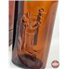 Image 2 : Amber Glass Trio: - Cod Liver Oil Bottles (2) - One Gallon Jug (1) (12"H)