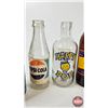 Image 4 : Collectible Vintage Soft Drink Bottles & Cans : Incl : Pepsi Tin Coin Bank (10 Items Total)
