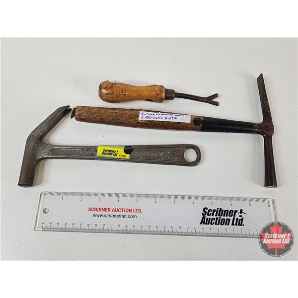 Tool Trio : Upholstery Hammers & Tack Puller