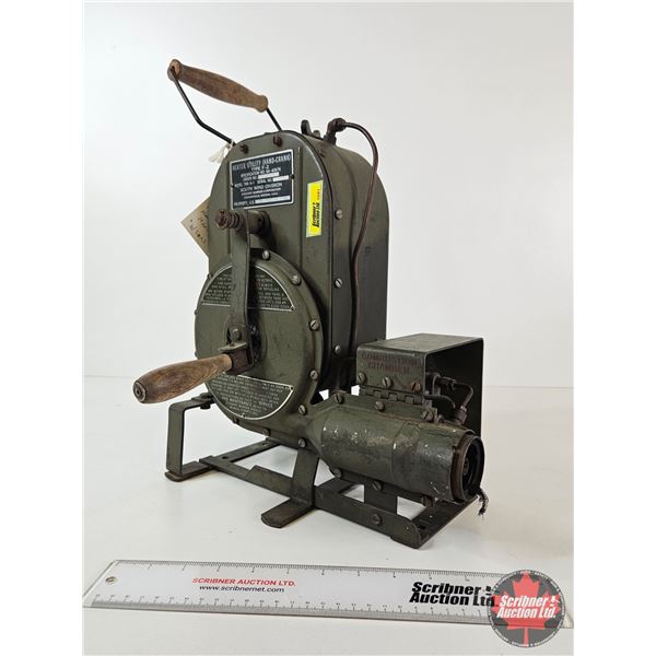 WW2 US Military Hand Crank Utility Heater (Gasoline) : Model 796-A-1 :  (Measures : 15"H x 13"W x 9-