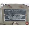 Image 4 : WW2 US Military Hand Crank Utility Heater (Gasoline) : Model 796-A-1 :  (Measures : 15"H x 13"W x 9-