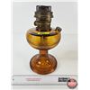Image 1 : Aladdin Amber Beehive Lamp : B Burner (c. 1940) : (No Chimney) (Measures : 12"H)