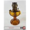 Image 5 : Aladdin Amber Beehive Lamp : B Burner (c. 1940) : (No Chimney) (Measures : 12"H)