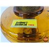 Image 8 : Aladdin Amber Beehive Lamp : B Burner (c. 1940) : (No Chimney) (Measures : 12"H)