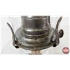 Image 4 : Oil Lamp : Clear Glass : Swirl Pattern : White Flame Burner (Measures w/Chimney : 18"H)