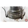 Image 5 : Oil Lamp : Clear Glass : Swirl Pattern : White Flame Burner (Measures w/Chimney : 18"H)