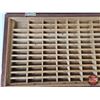 Image 2 : Antique Watchmaker Parts Wooden Case  (Measures : 1-1/2"H x 16"W x 8-1/4"D)