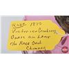 Image 9 : Oil Lamp : Cast Iron Base : Cranberry Glass Font : Oval Chimney (c. 1870) (Measures w/Chimney : 19-3