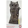 Image 6 : Antique Mechanical Owl Bank : Cast Iron (Measures : 7-1/2"H)