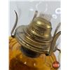 Image 3 : Amber Finger Oil Lamp : Peanut Design (Measures w/Chimney : 11"H)