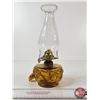 Image 7 : Amber Finger Oil Lamp : Peanut Design (Measures w/Chimney : 11"H)
