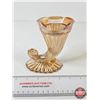 Image 1 : Carnival Glass Horn of Plenty Vase (Measures : 5"H)