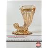 Image 2 : Carnival Glass Horn of Plenty Vase (Measures : 5"H)
