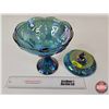 Image 6 : Carnival Glass Compote Indiana Glass w/Lid (Measures : 10"H)