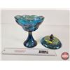 Image 7 : Carnival Glass Compote Indiana Glass w/Lid (Measures : 10"H)