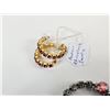 Image 3 : Costume Jewelry : Necklaces ; Bracelet ; Earrings ; Brooch c/w Nippon Hand-Painted Trivet (6"Dia)