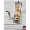 Image 1 : Vintage Perfume Bottle in Original Case (Measures : 2"H x 3"W x 5-1/2"D)  c/w Antique Crystal Atomiz