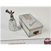 Image 4 : Vintage Perfume Bottle in Original Case (Measures : 2"H x 3"W x 5-1/2"D)  c/w Antique Crystal Atomiz