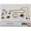 Image 1 : Vintage Jewelry ; Pins ; Whistle Pendant & Lady's Watch