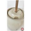 Image 8 : Medalta 3 Gallon Butter Churn w/Paddle  (Note : Lid has Chip) (Paddle Length : 40")