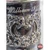 Image 8 : Dining Collector Group : Salad Server Set ; Crystal Salt & Pepper Shakers ; 1940 Silver Cup ; Antiqu