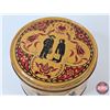 Image 2 : Vintage Pretzel Tin : Amish Motif :" Victor Brand : Sturgis Pretzel Co. Inc , Reading, PA" (Measures