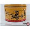 Image 3 : Vintage Pretzel Tin : Amish Motif :" Victor Brand : Sturgis Pretzel Co. Inc , Reading, PA" (Measures
