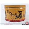 Image 4 : Vintage Pretzel Tin : Amish Motif :" Victor Brand : Sturgis Pretzel Co. Inc , Reading, PA" (Measures