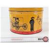 Image 6 : Vintage Pretzel Tin : Amish Motif :" Victor Brand : Sturgis Pretzel Co. Inc , Reading, PA" (Measures