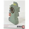 Image 11 : Antique Trio: - Lady Clock (9"H) - Metal Paper Clip - Finger Candle Holder