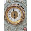 Image 9 : Antique Trio: - Lady Clock (9"H) - Metal Paper Clip - Finger Candle Holder