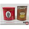 Image 10 : Tobacco Tin Trio:  - Prince Albert (5"H x 5-1/4"Dia) - My Linda Pure Habana - Union Leader Cut Plug