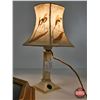 Image 9 : Collector Combo : Framed Decorative Plate ; French Ivory Lamp (c. 1940) ; Pottery Cup ; Salt Shaker 