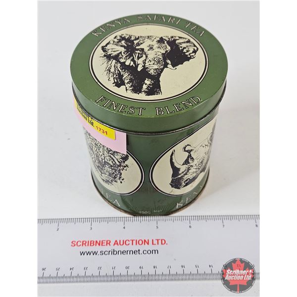 Kenya Safari Tea Tin  (Measures : 4-1/2"H x 4"Dia)