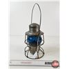 Image 9 : CNR Railway Lamp : Blue Lense (Measures : 9-1/4"H)