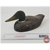 Image 1 : Hand Carved Mallard Duck Decoy : Quebec (1920) : Cork Body (Measures : 6"H x 6"W x 14"L)