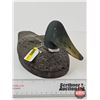 Image 4 : Hand Carved Mallard Duck Decoy : Quebec (1920) : Cork Body (Measures : 6"H x 6"W x 14"L)