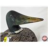 Image 5 : Hand Carved Mallard Duck Decoy : Quebec (1920) : Cork Body (Measures : 6"H x 6"W x 14"L)