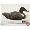 Image 6 : Hand Carved Mallard Duck Decoy : Quebec (1920) : Cork Body (Measures : 6"H x 6"W x 14"L)