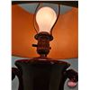Image 2 : Medalta Oxblood Electric Lamp : No. 423A : w/Original Shade (1947) (Measures : 22-1/4"H)