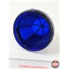Image 7 : Blue Glass Caged Maritime Bulkhead Light Lense  (Measures : 6-1/4"H)