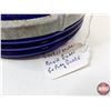 Image 8 : Blue Glass Caged Maritime Bulkhead Light Lense  (Measures : 6-1/4"H)