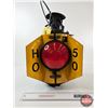 Image 5 : Antique HLP CNR Lantern : Originally from the Athabasca Hotel - Jasper, Alberta (Amber, Blue & Red L