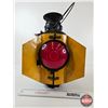 Image 9 : Antique HLP CNR Lantern : Originally from the Athabasca Hotel - Jasper, Alberta (Amber, Blue & Red L