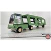 Image 1 : Vintage Tonka Car Hauler Truck & Trailer (Measures : 5"H x 4"W x 18-1/2"D)
