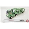 Image 2 : Vintage Tonka Car Hauler Truck & Trailer (Measures : 5"H x 4"W x 18-1/2"D)